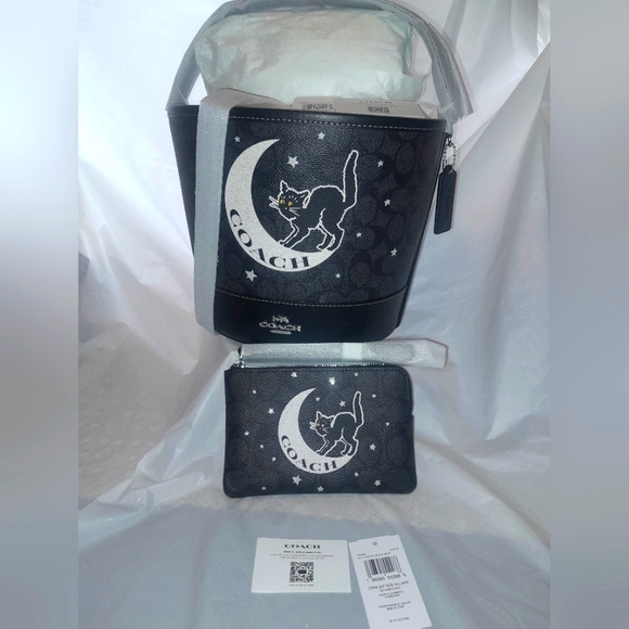 Coach Handbags - New Coach Halloween Trick/Treat Bucket With Matching Coach Wristlet NWT